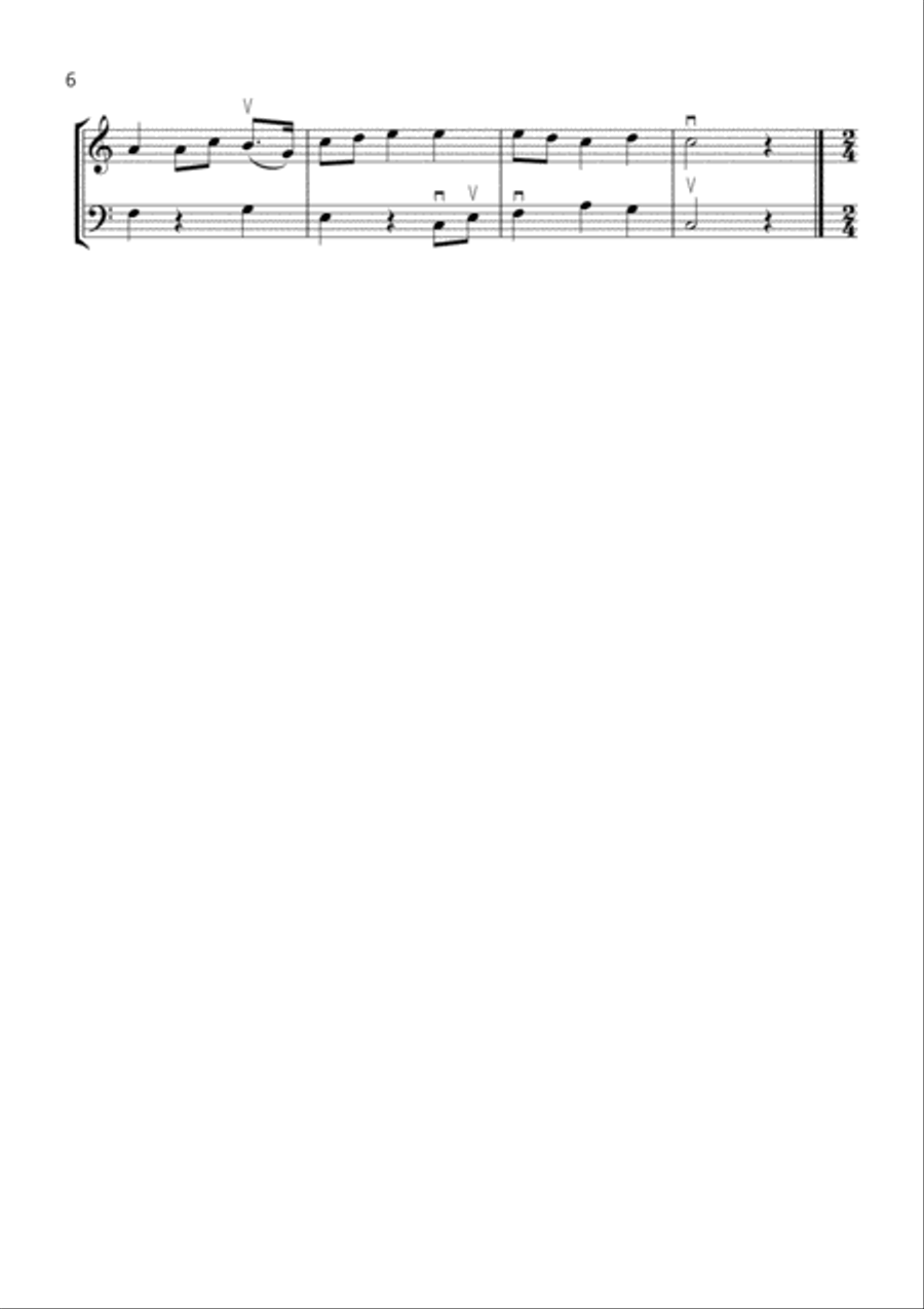 8 Easy Duets for Violin And Cello String Duet scores gallery preview page 6