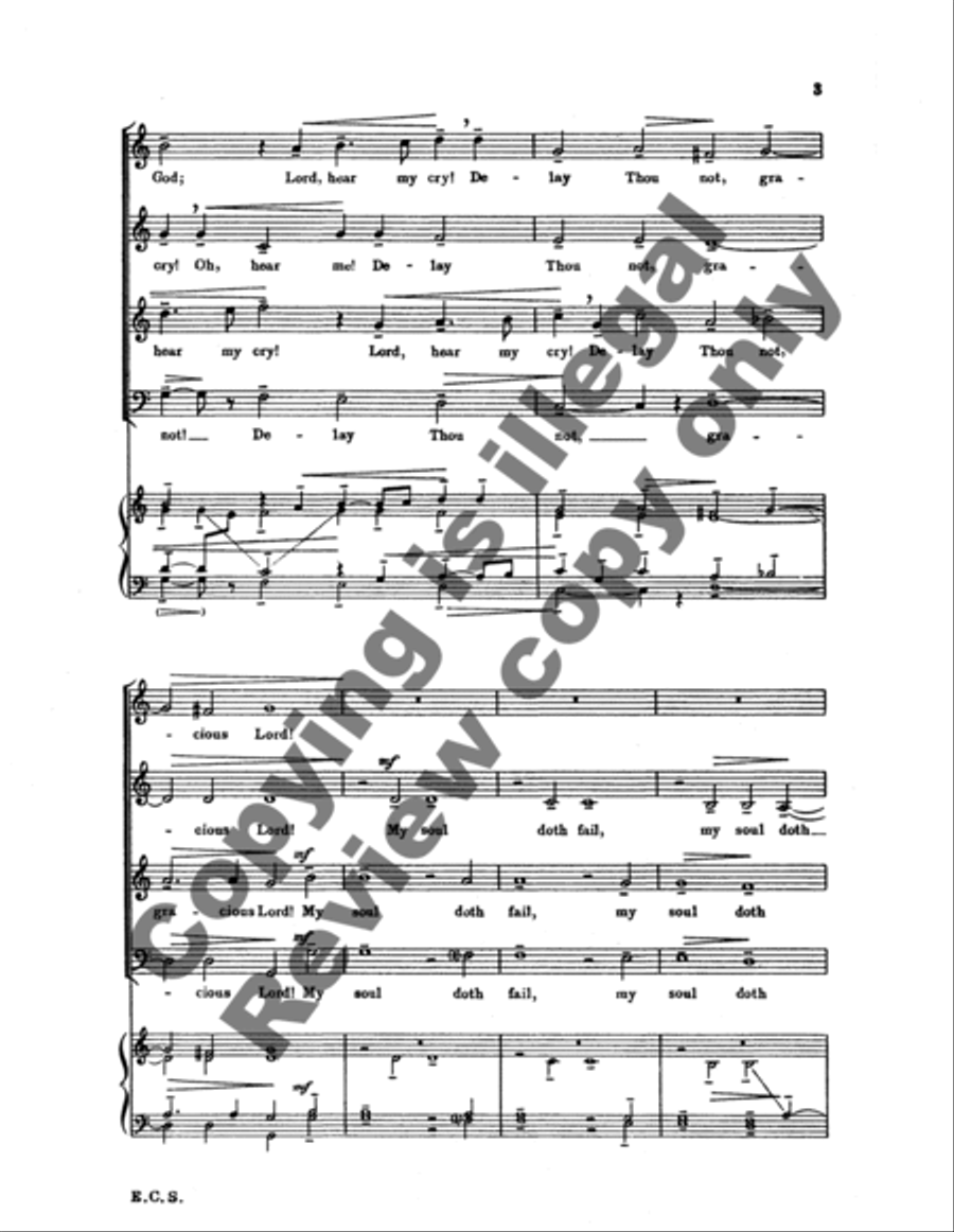 Lord, Hear My Cry! 4-Part scores gallery preview page 8