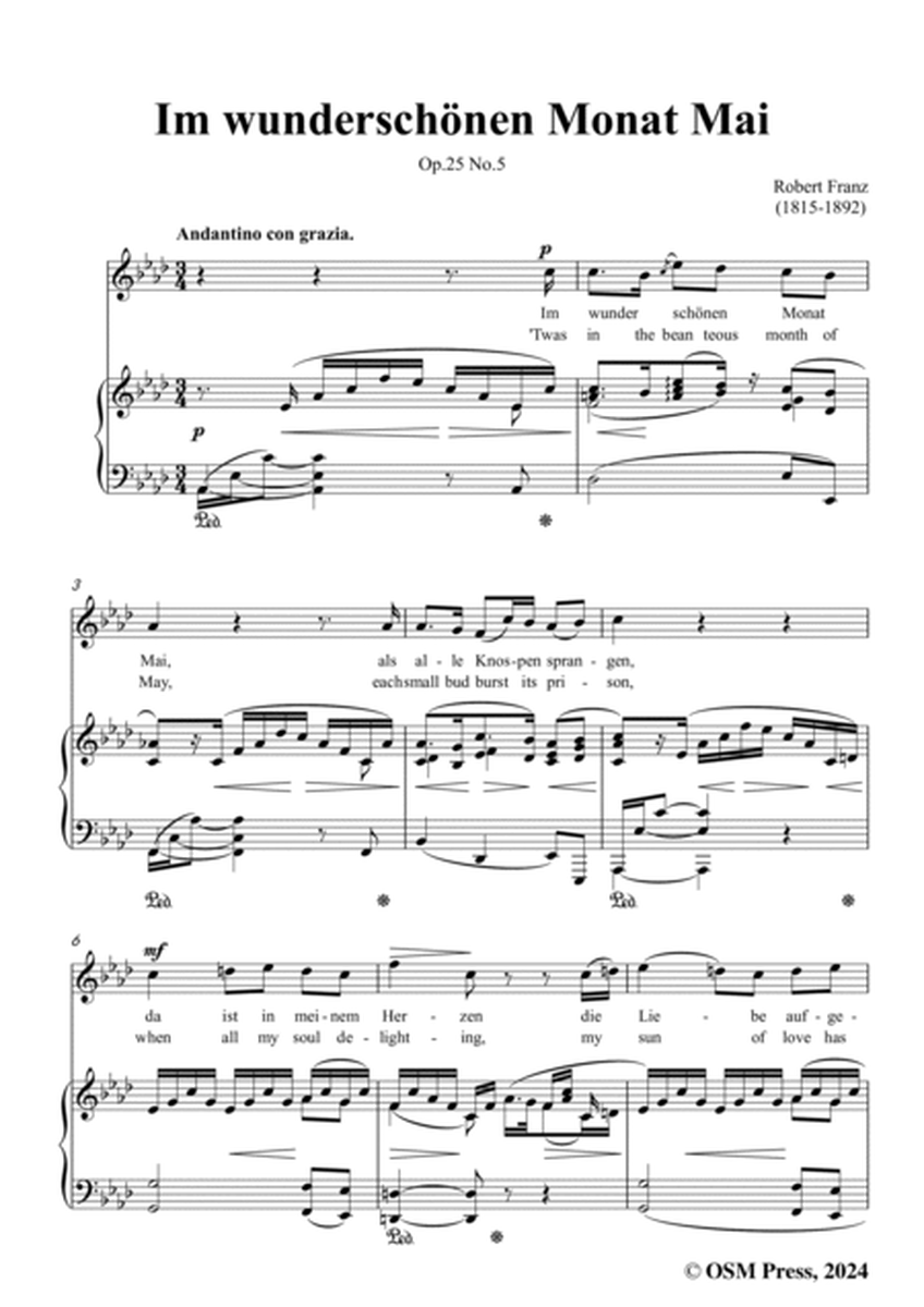 R. Franz-Im wunderschonen Monat Mai,in A flat Major,Op.25 No.5