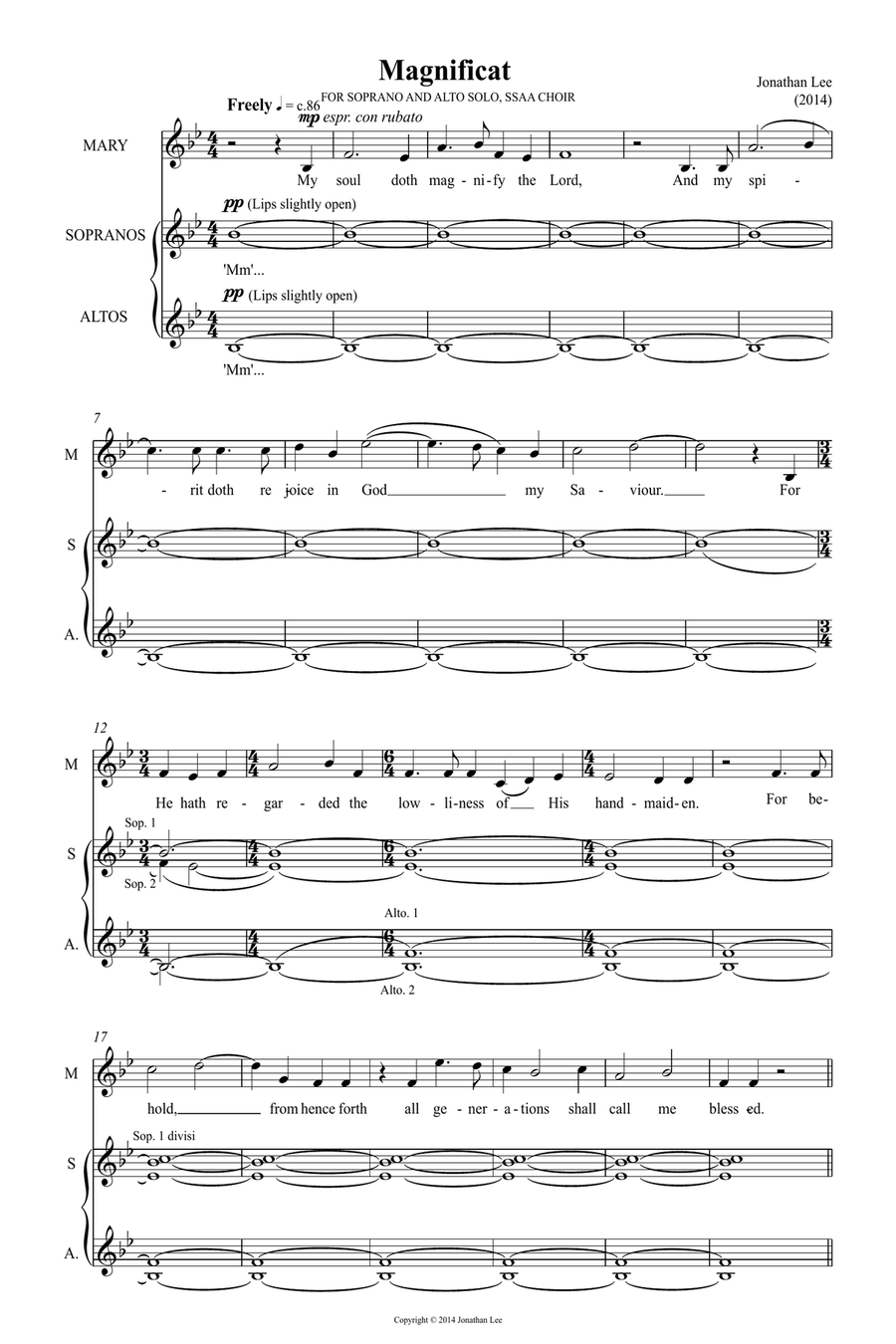Magnificat (upper voices) SSAA scores gallery preview page 2