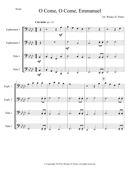 O Come, O Come, Emmanuel (Tuba Quartet) image number null