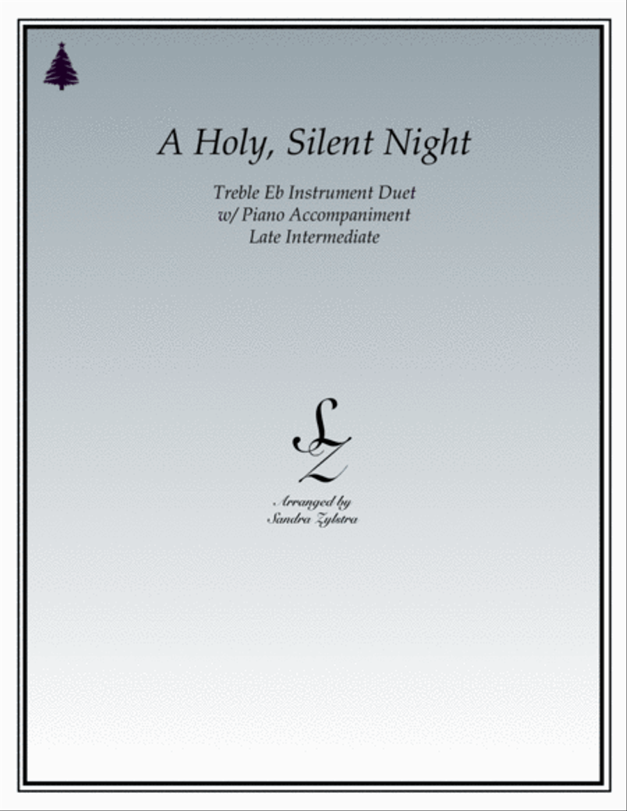 A Holy, Silent Night (treble Eb instrument duet) Woodwind Duet scores gallery preview page 1