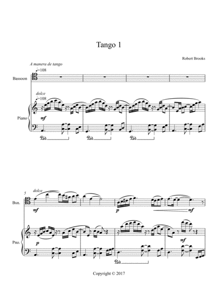 Tango 1 for Bassoon and Piano image number null