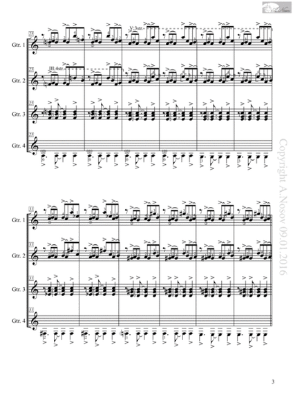 Libertango (Sheet music for 4 guitars) image number null