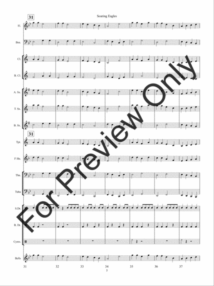 Soaring Eagles Soaring Eagles Concert Band scores gallery preview page 8