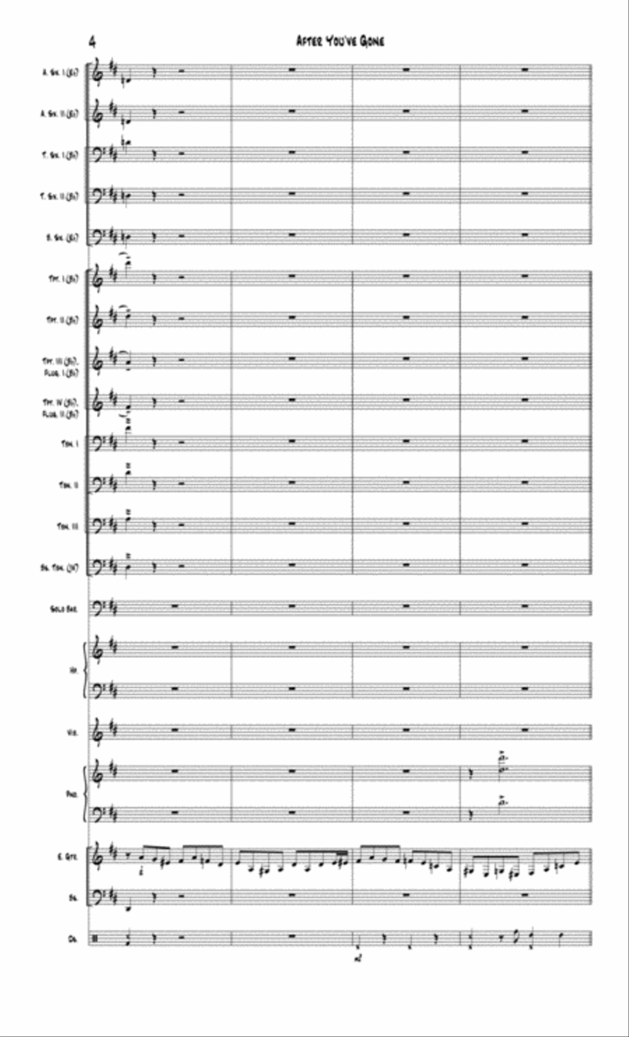 After You've Gone Jazz Ensemble scores gallery preview page 4