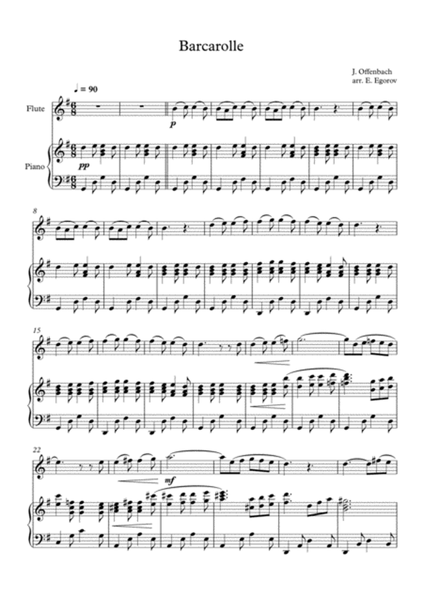 Barcarolle, Jacques Offenbach, For Flute & Piano image number null
