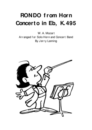 RONDO from Horn Concerto K.495, Solo Horn and Concert Band