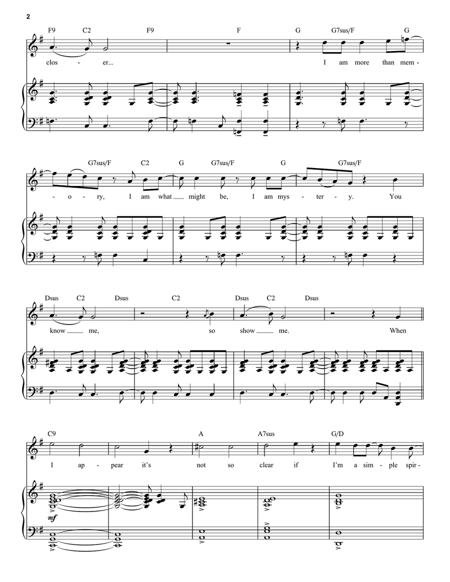 I'm Alive (from Next to Normal) Voice scores gallery preview page 2