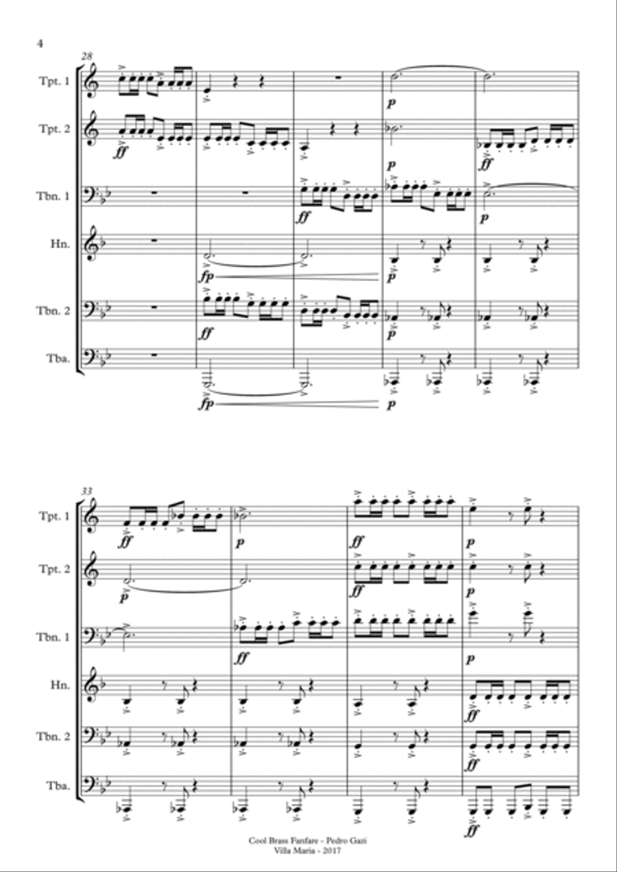 Cool Brass Fanfare Cool Brass Fanfare Large Ensemble scores gallery preview page 4