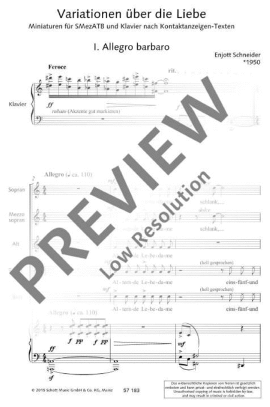 Variationen über die Liebe Mixed Choir scores gallery preview page 6