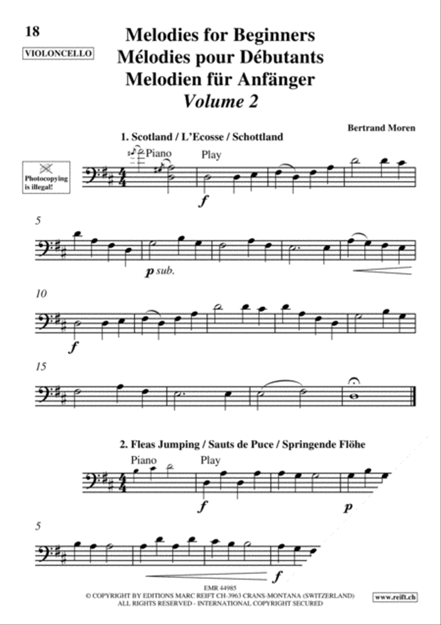 Melodies for Beginners Volumes 1-10 Cello scores gallery preview page 6
