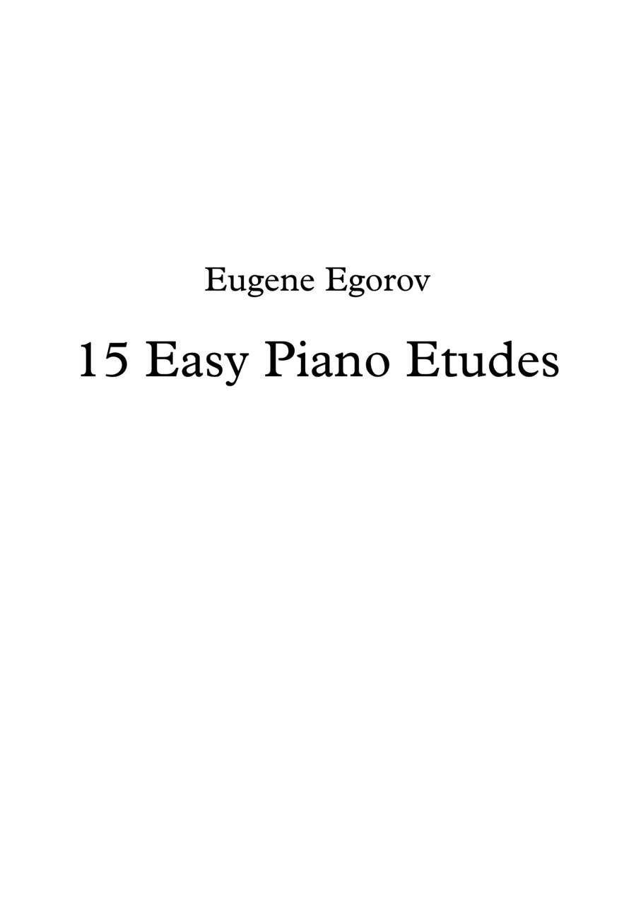 15 Easy Piano Etudes Piano Method scores gallery preview page 1