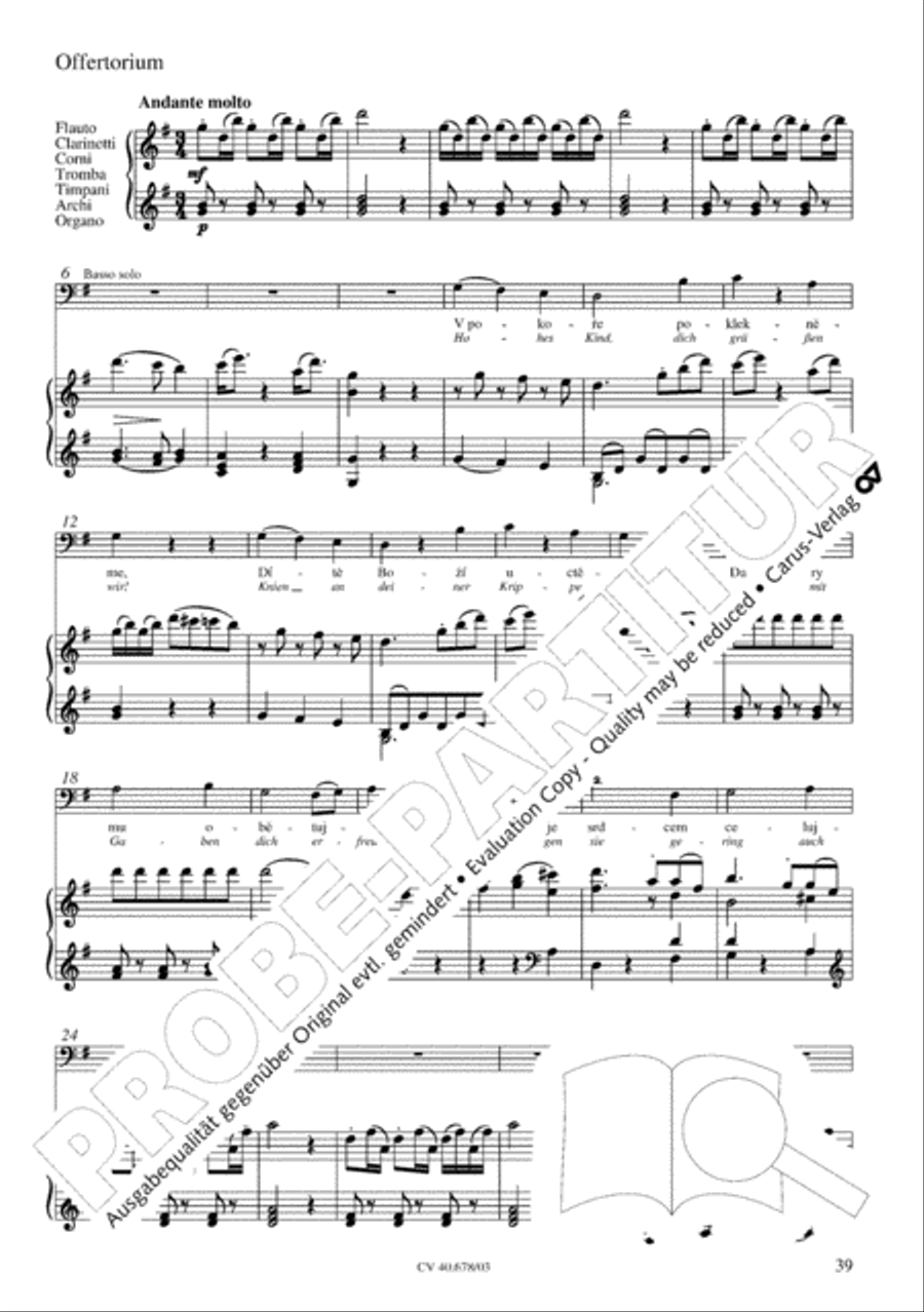 Missa pastoralis bohemica 4-Part scores gallery preview page 40