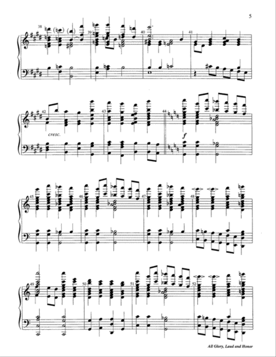 All Glory, Laud and Honor 5-Octaves scores gallery preview page 11
