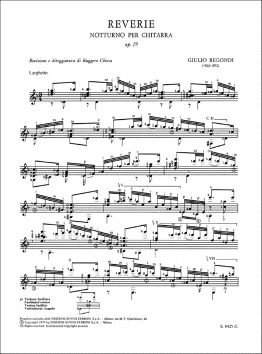 Reverie. Notturno Sc 19 Per Chitarra (10) Classical Guitar scores gallery preview page 2