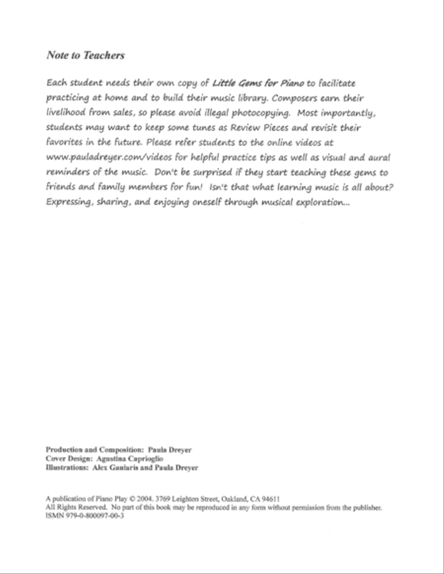 Little Gems for Piano: Rote Pieces that Motivate and Captivate Piano Method scores gallery preview page 3