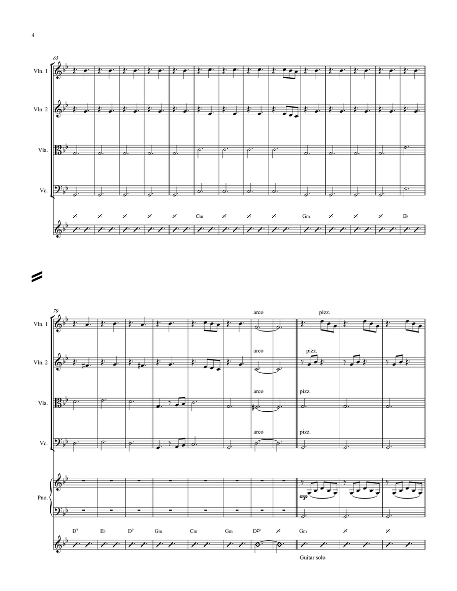 Shine On You Crazy Diamond (parts 1-5) Small Ensemble scores gallery preview page 4