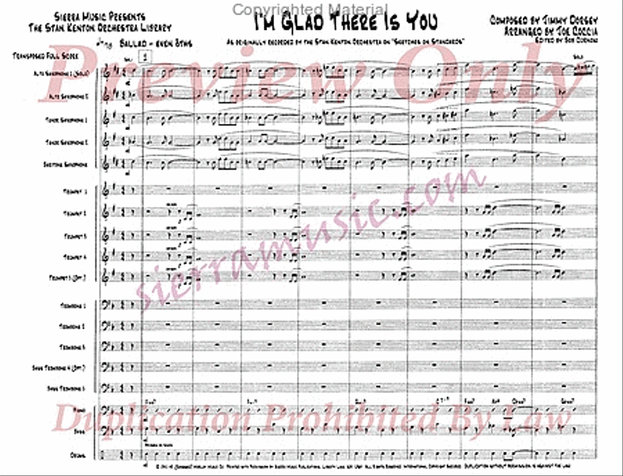 I'm Glad There Is You Jazz Ensemble scores gallery preview page 2