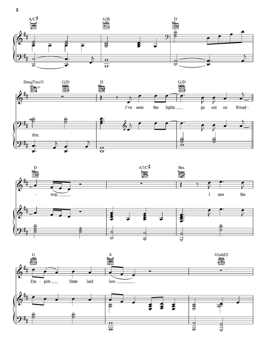 Miami 2017 (Seen The Lights Go Out On Broadway) Acoustic Guitar scores gallery preview page 2
