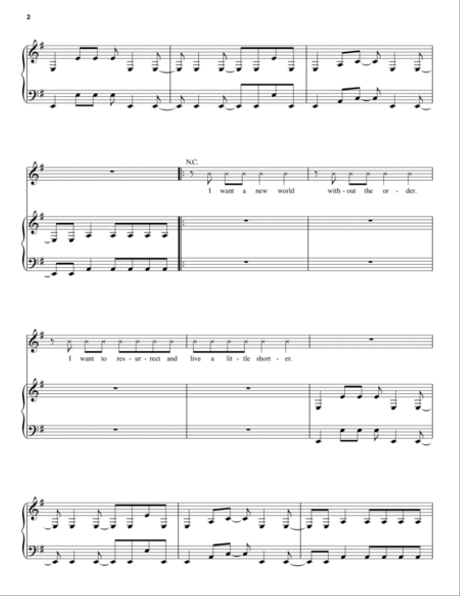 Digital Piano, Vocal, Guitar scores gallery preview page 2