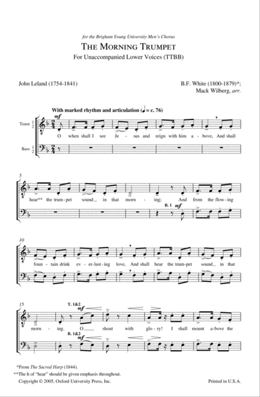 The Morning Trumpet The Morning Trumpet TTBB scores gallery preview page 2
