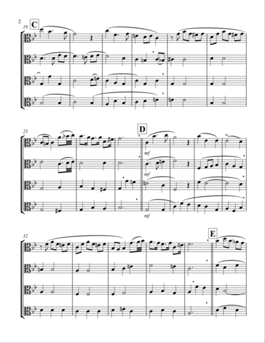 Bist Du Bei Mir (Viola Quartet) String Quartet scores gallery preview page 2