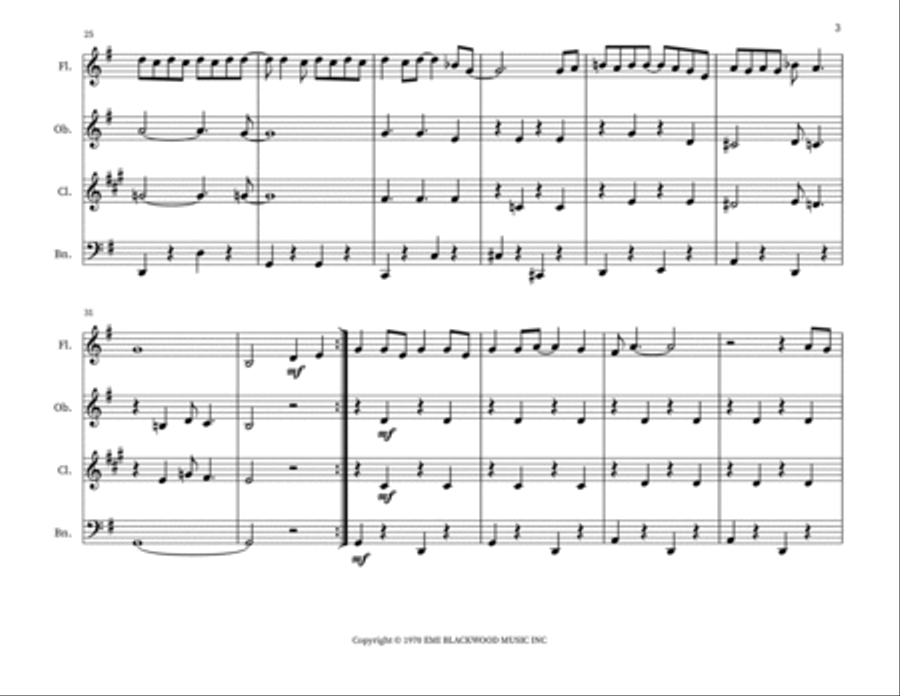 Put Your Hand In The Hand Woodwind Quartet scores gallery preview page 3
