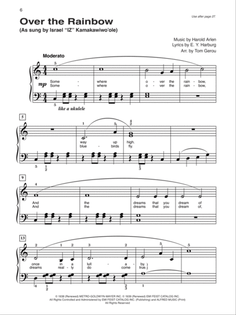 Alfred's Basic Piano Course Popular Hits, Level 2 Piano Method scores gallery preview page 4