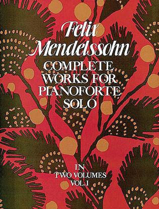Book cover for Complete Works for Pianoforte Solo, Vol. I