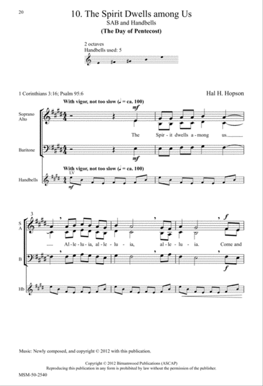 The Spirit Dwells among Us (The Day of Pentecost) 4-Part scores gallery preview page 2
