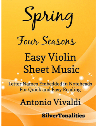 Book cover for Spring Four Seasons First Movement Easy Violin Sheet Music