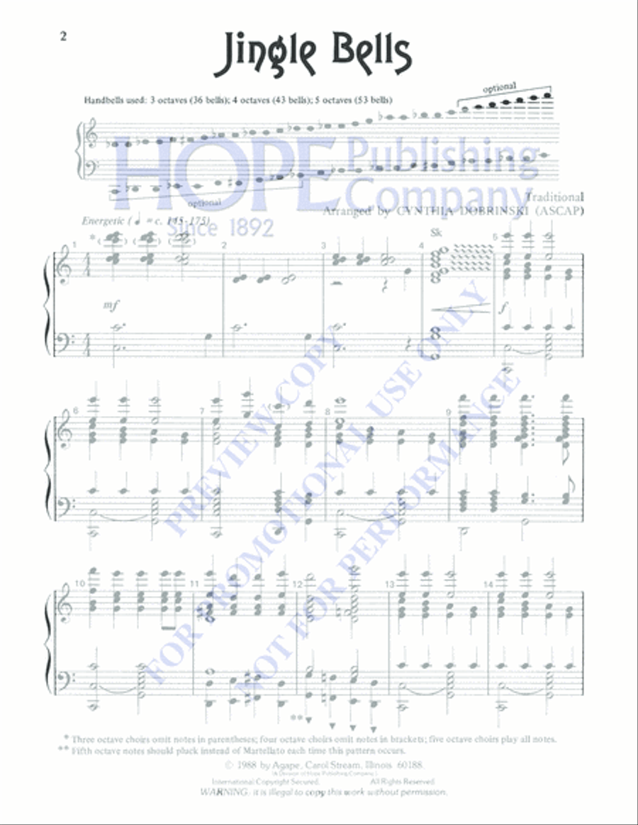 Jingle Bells 5-Octaves scores gallery preview page 2