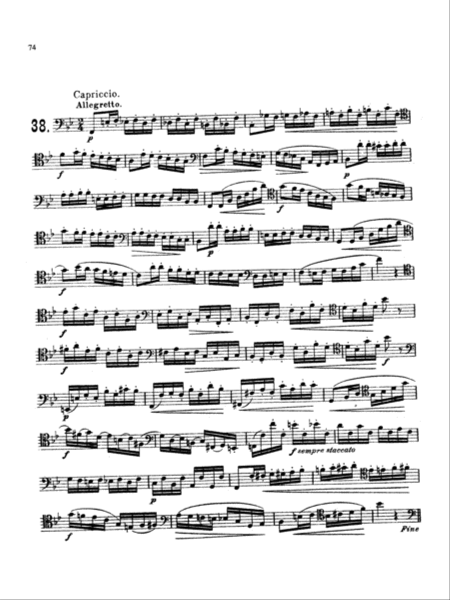 Milde: Fifty Concert Studies, Op. 26 Bassoon Solo scores gallery preview page 1