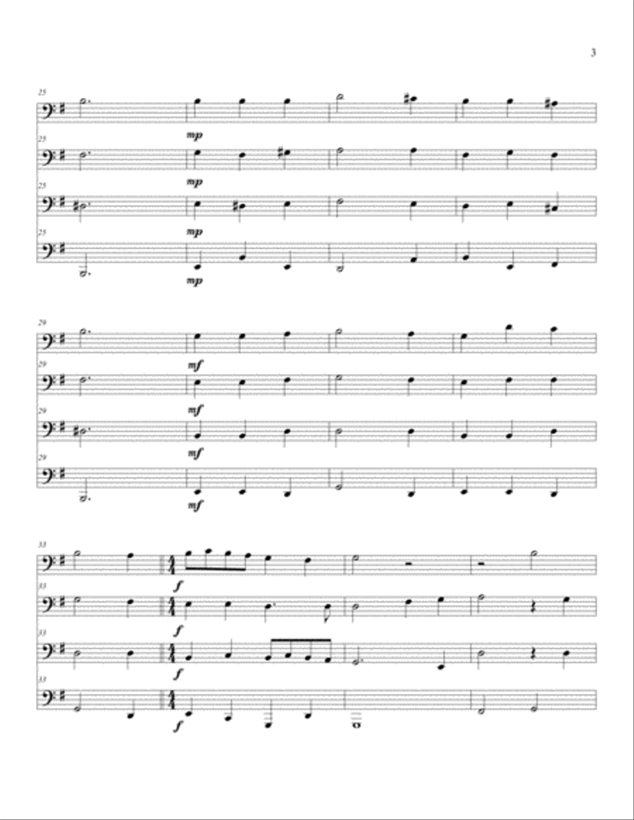 Motet in e minor for Low Brass Brass Ensemble scores gallery preview page 3