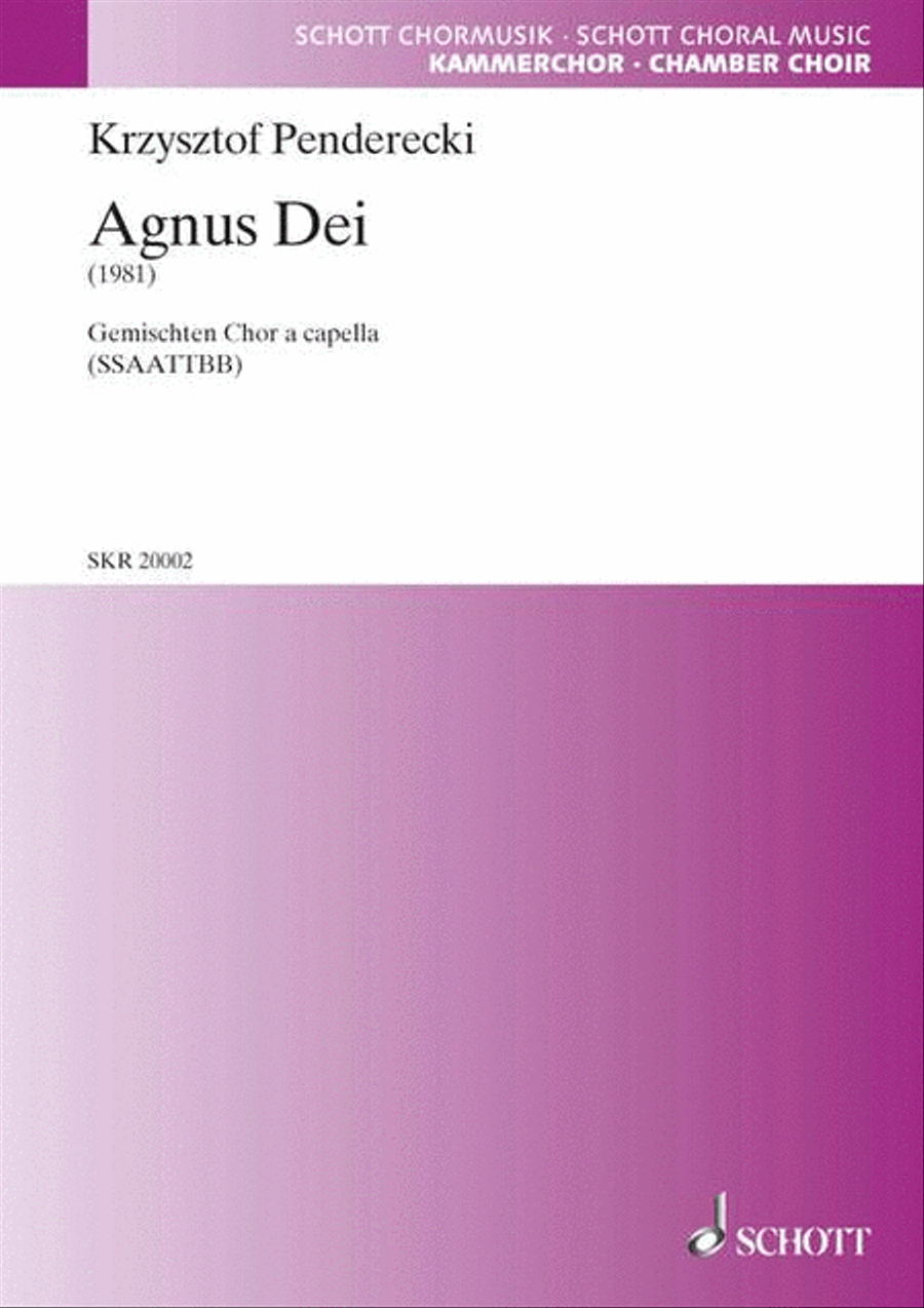 Agnus Dei Agnus Dei Divisi scores gallery preview page 1