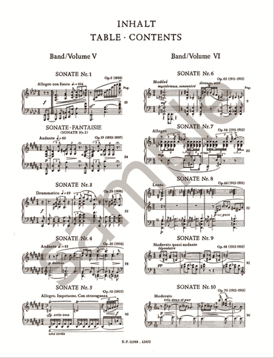 Selected Piano Works -- Sonatas Nos. 1-5 Piano scores gallery preview page 3