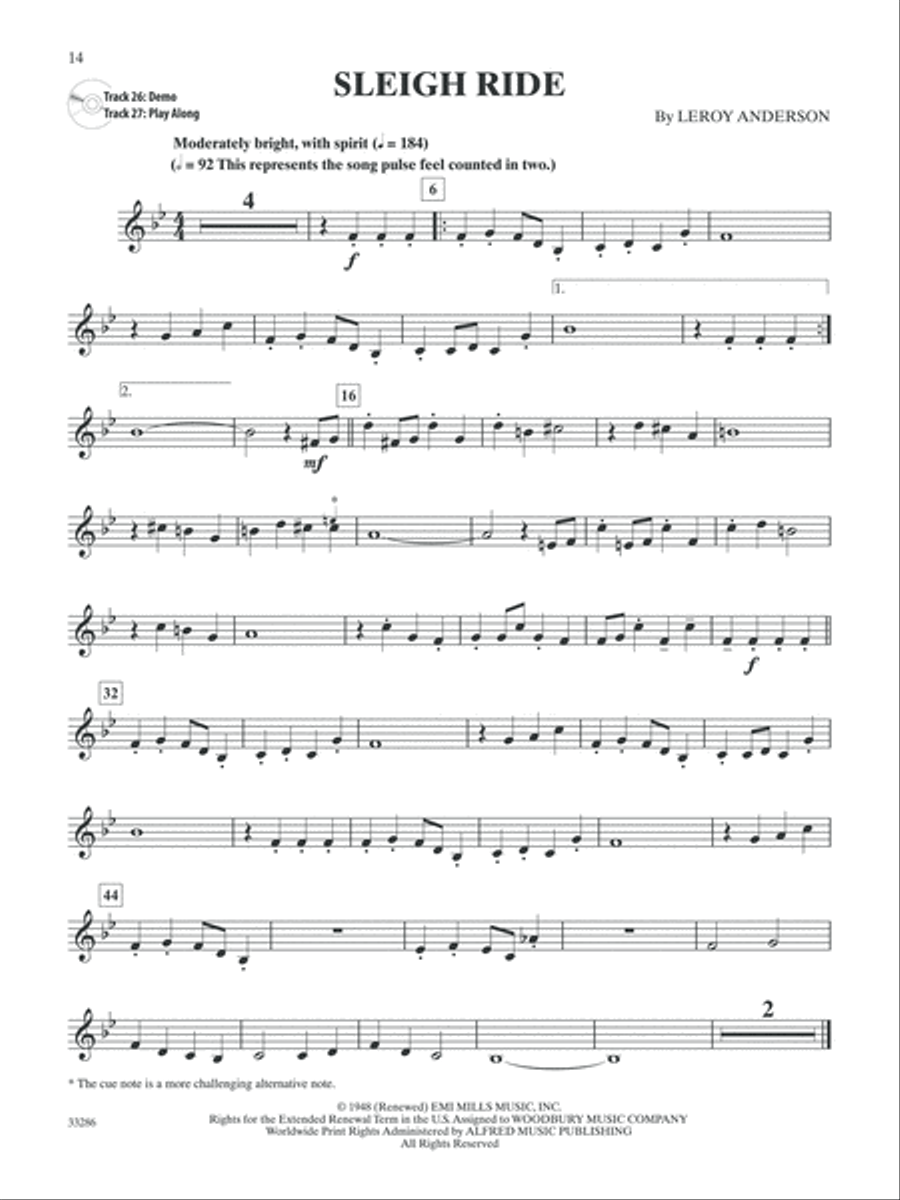 Easy Christmas Instrumental Solos, Level 1 Horn Solo scores gallery preview page 3