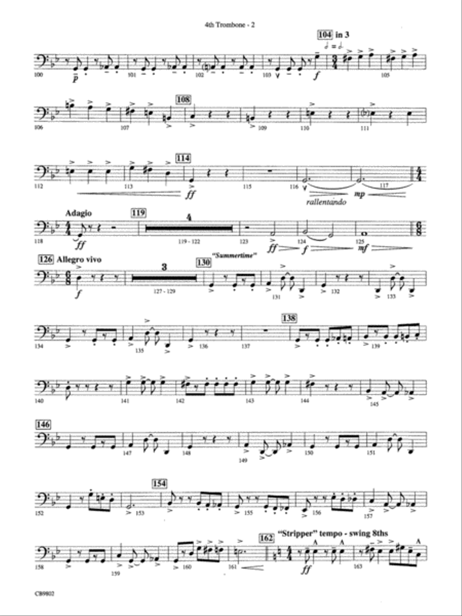 Porgy and Bess® (Medley): 4th Trombone Concert Band scores gallery preview page 2