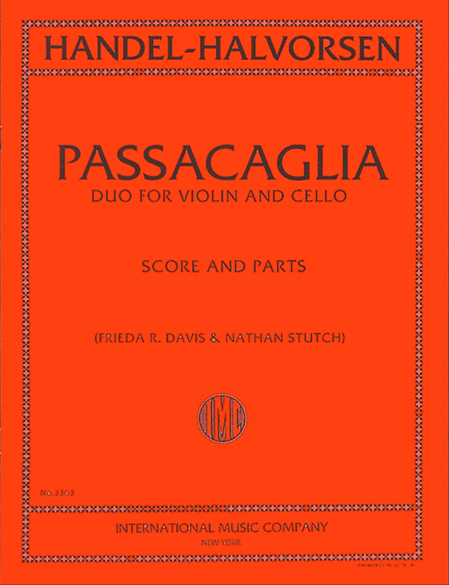 George Frideric Handel: Passacaglia - Duo for Violin and Cello (score and parts)