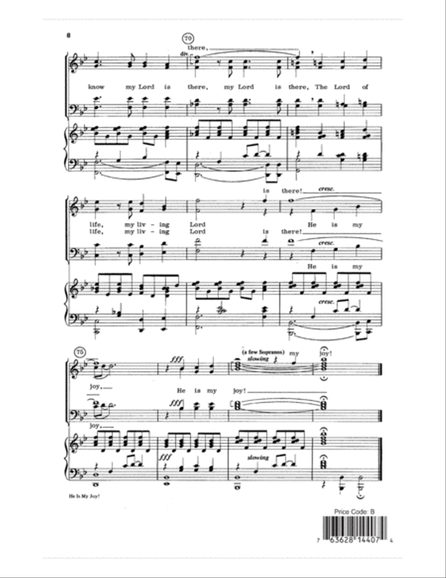 He Is My Joy! 4-Part scores gallery preview page 8