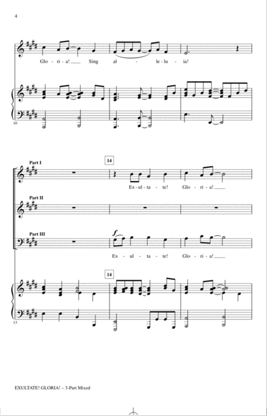 Exultate! Gloria! 3-Part scores gallery preview page 2