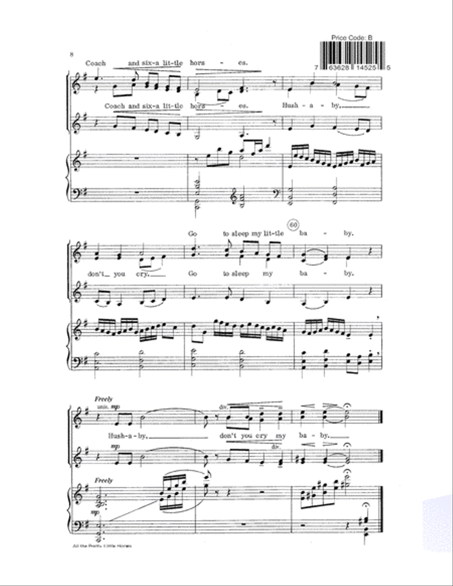 All the Pretty Little Horses SSA scores gallery preview page 8