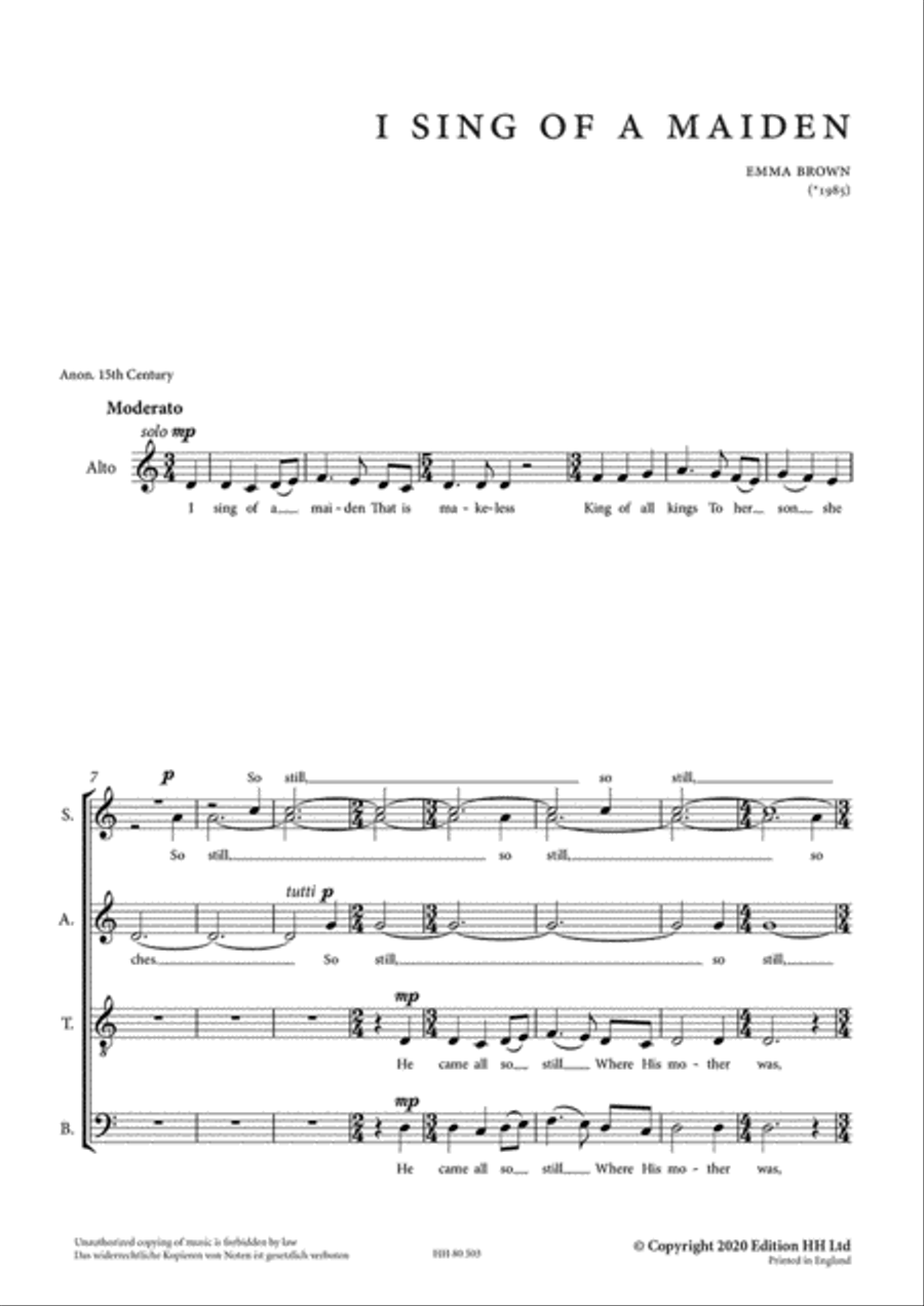 I sing of a Maiden I sing of a Maiden SSAATTBB scores gallery preview page 2