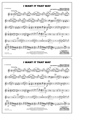 Book cover for I Want It That Way (arr. Ishbah Cox) - Eb Alto Sax
