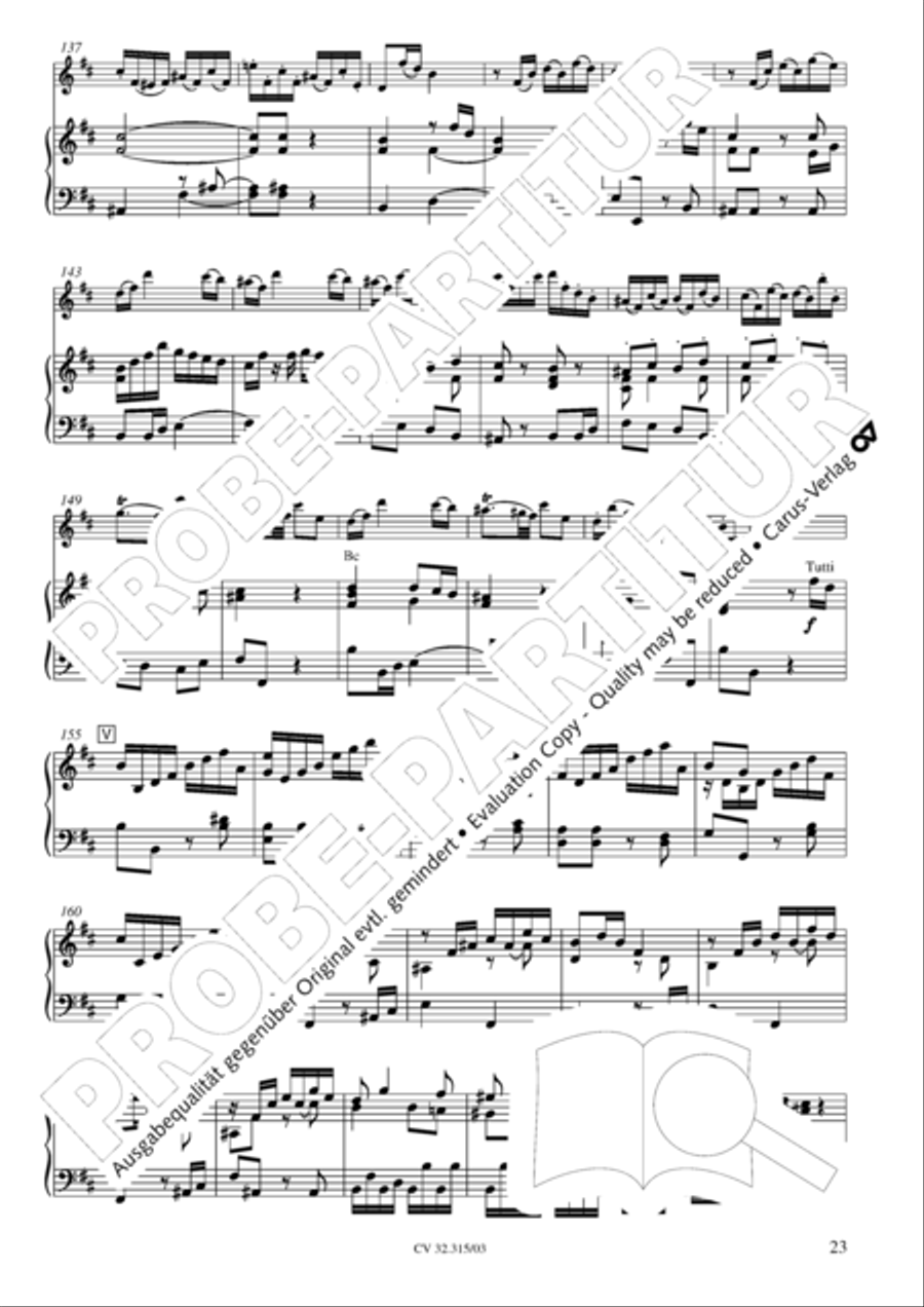 Flute concerto in D major (Flotenkonzert in D) Flute scores gallery preview page 24