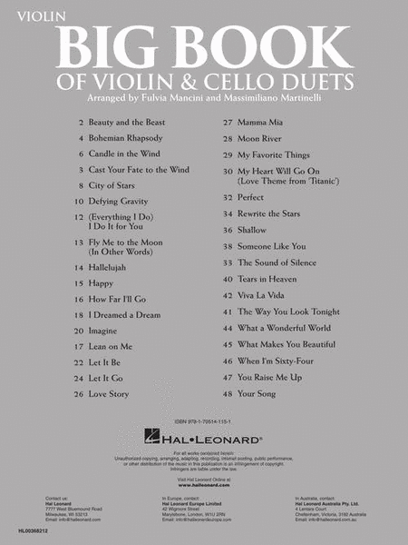 Big Book of Violin & Cello Duets by Various String Duet - Sheet Music