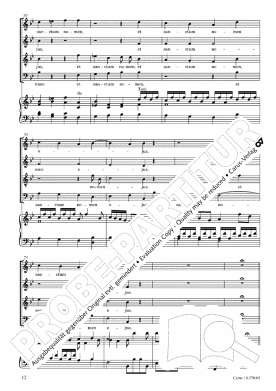 Magnificat in B flat major 4-Part scores gallery preview page 13