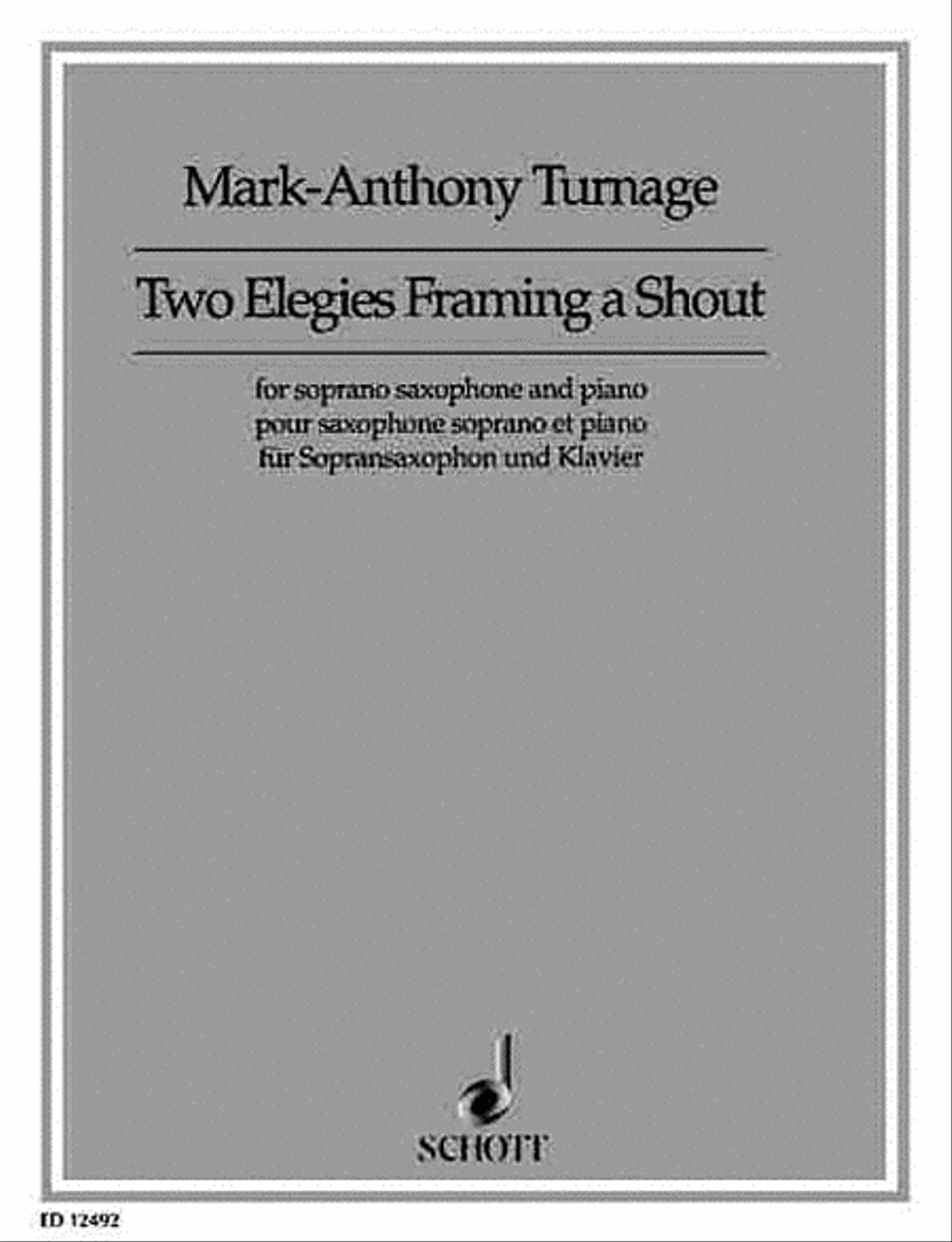 Two Elegies Framing a Shout Soprano Saxophone scores gallery preview page 1