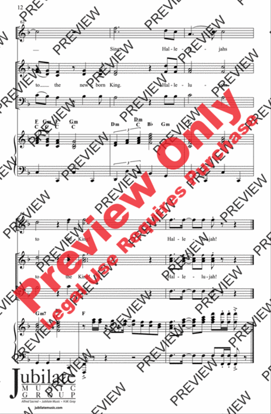 Christmas Glory Hallelujah 3-Part scores gallery preview page 12